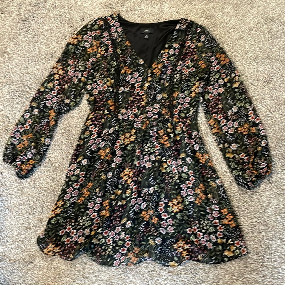 Black floral dress